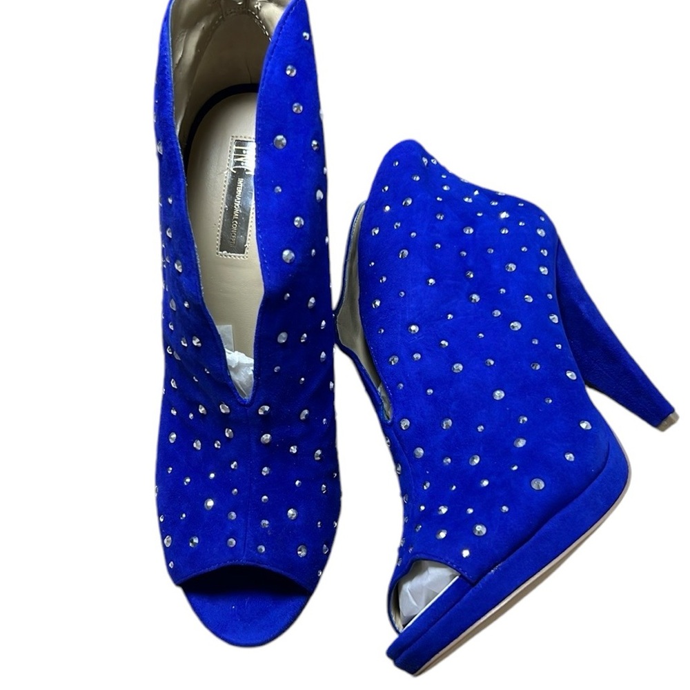 INC Blue Studded Open Toe Heel Shoe Women’s Size 10 - Picture 1 of 9